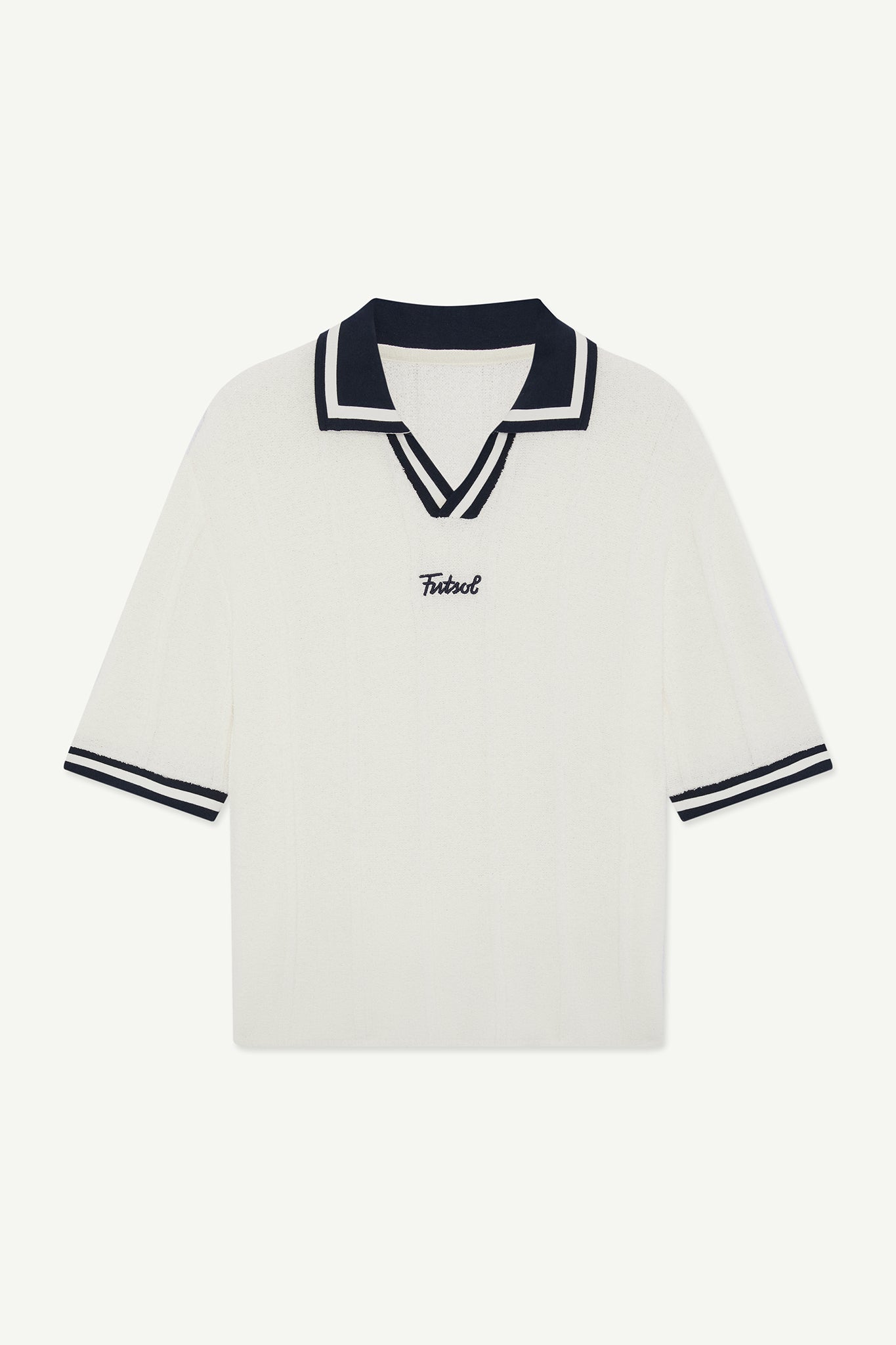 Bouclé Pinstripe Polo