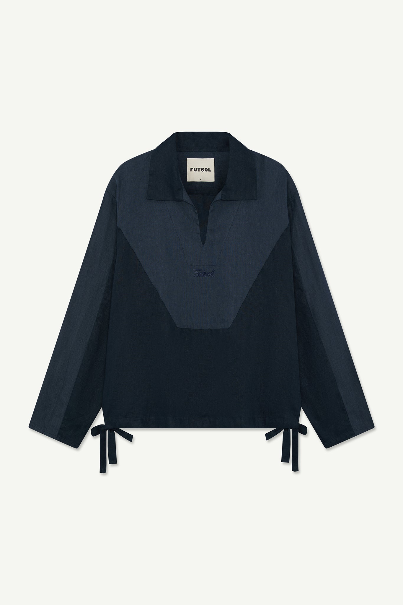 Linen Drill Top Navy