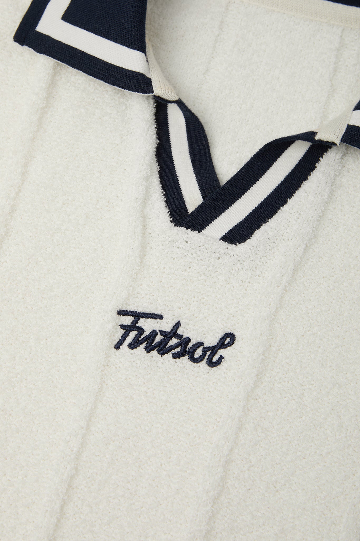 Bouclé Pinstripe Polo