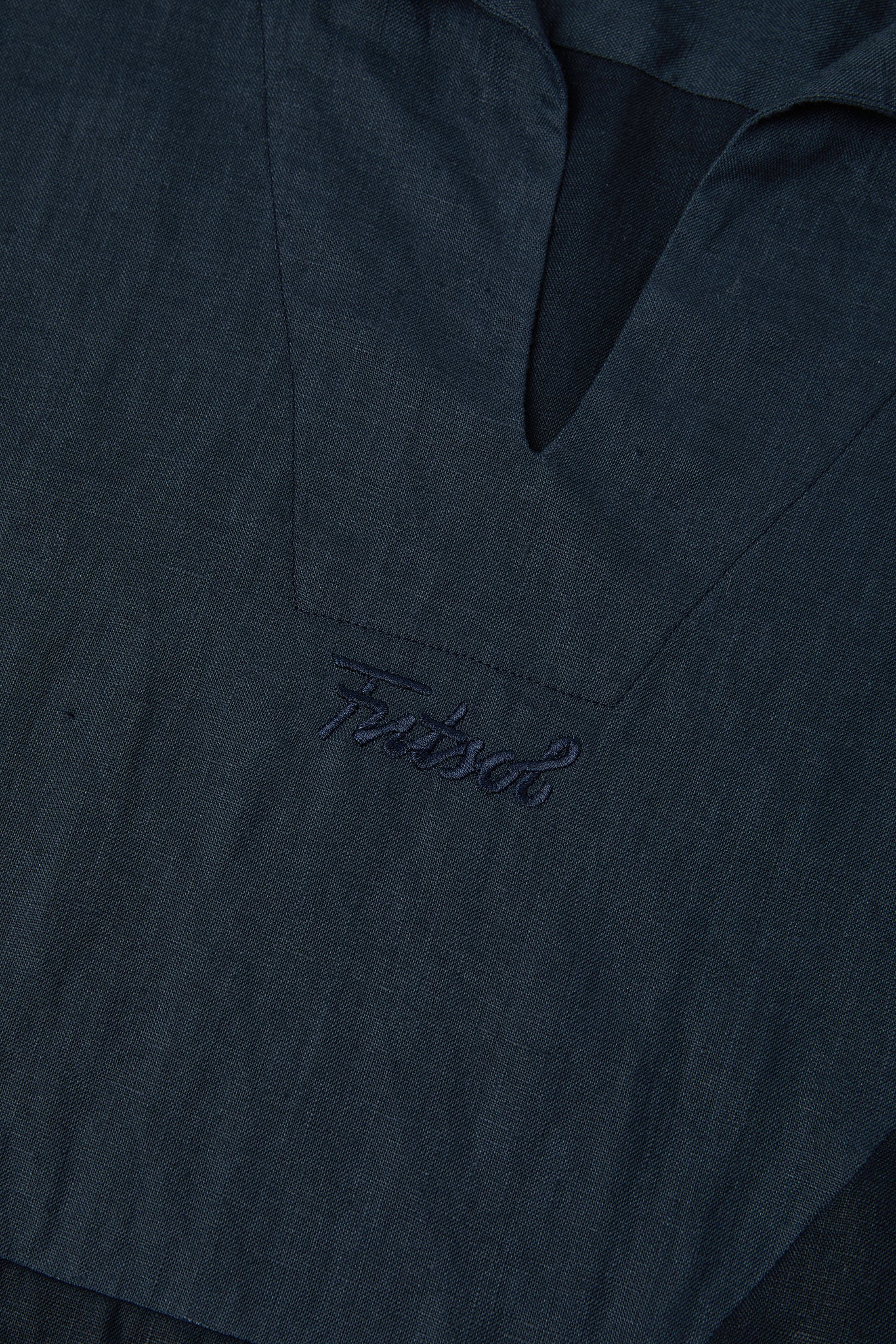 Linen Drill Top Navy