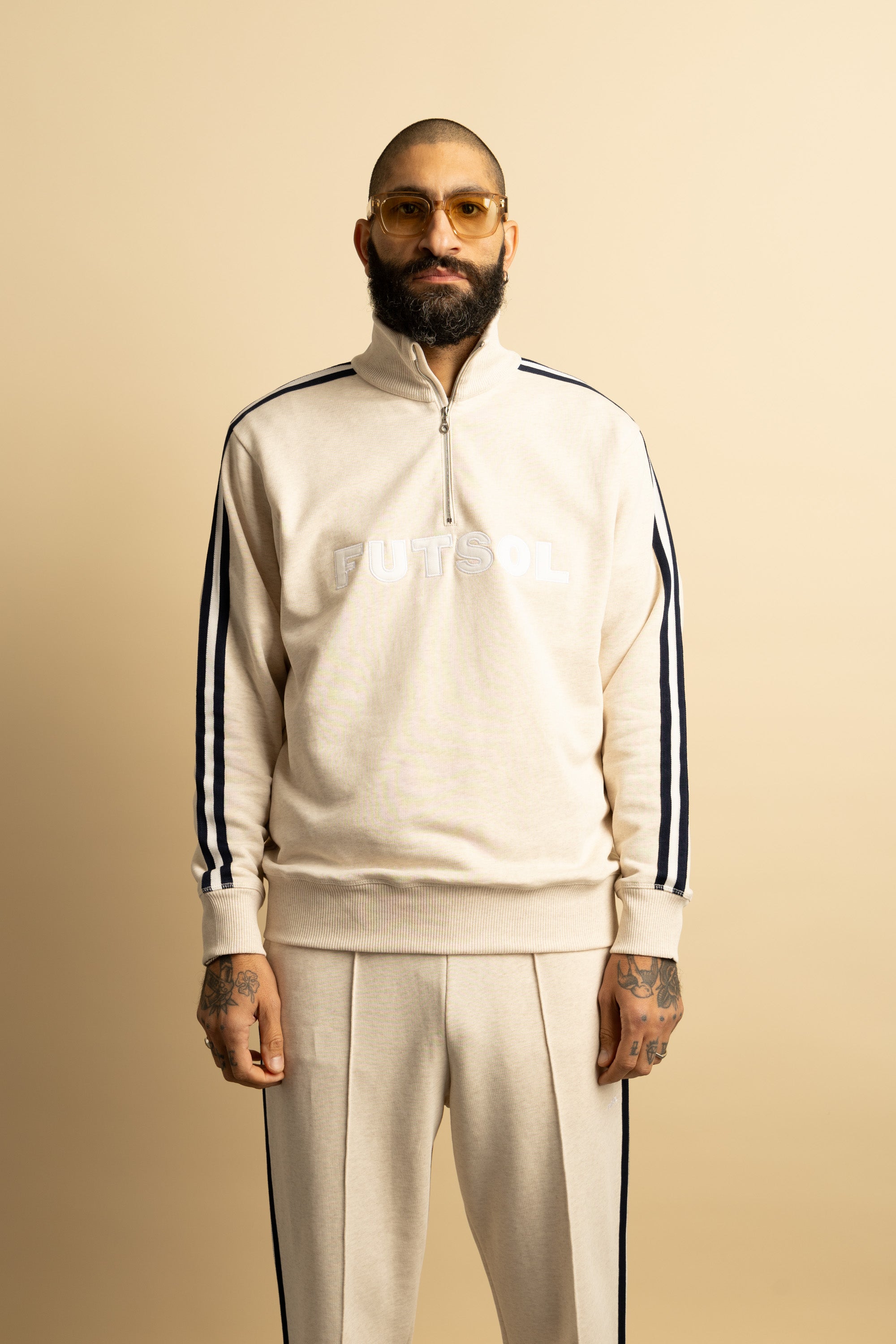 Warm-Up Quarter Zip Ecru