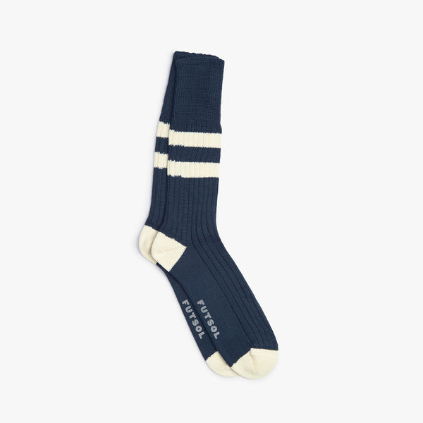 Cotton Striped Calf Socks